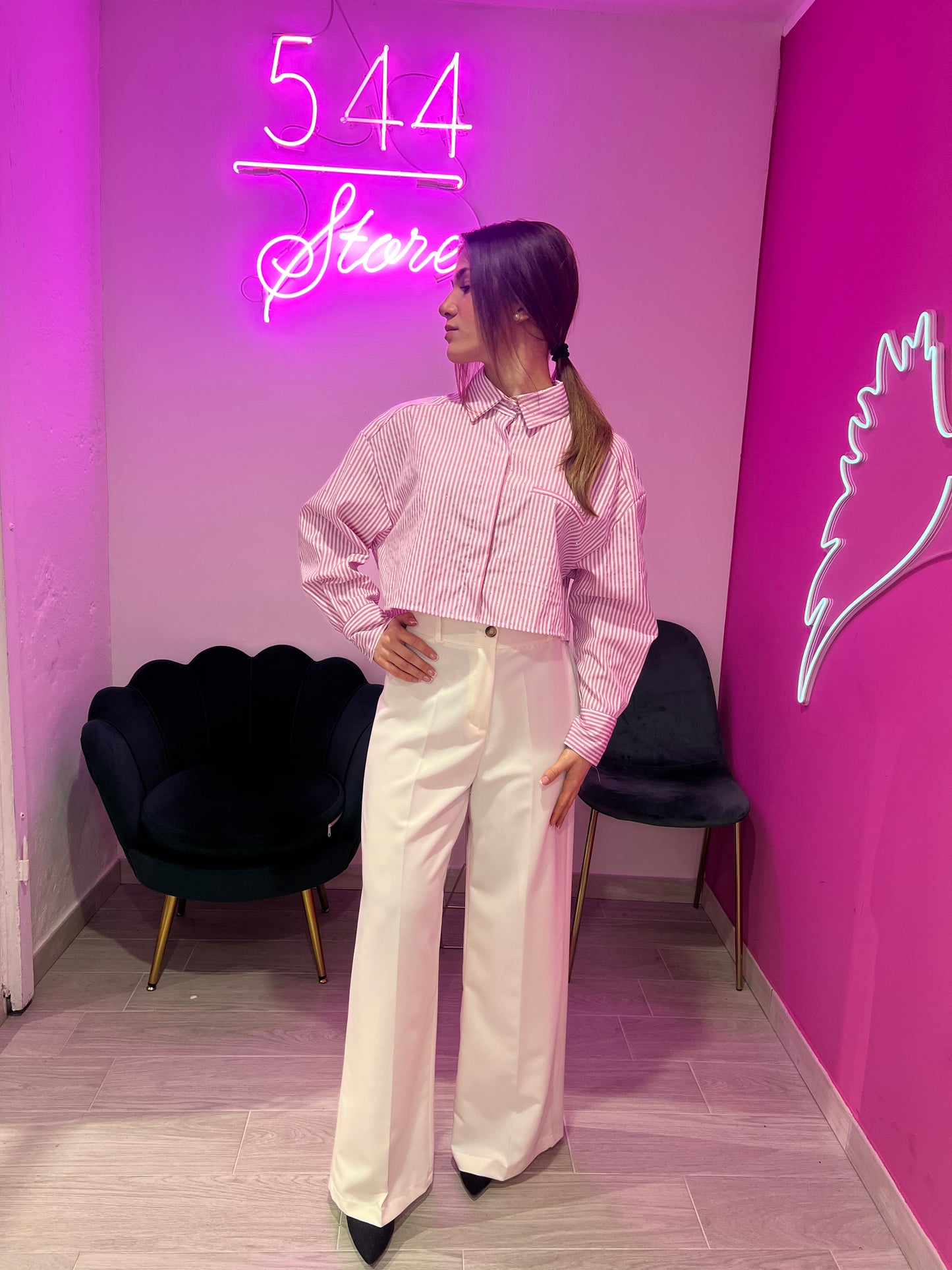 PANTALONE PALAZZO PANNA