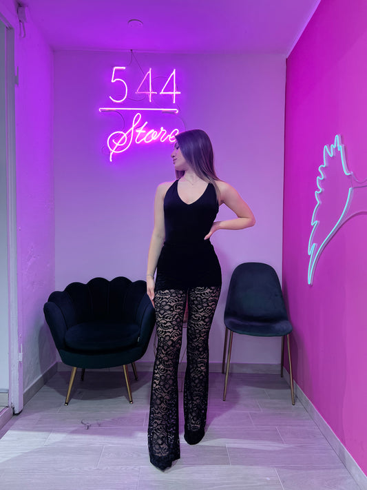 PANTALONE IN PIZZO NERO