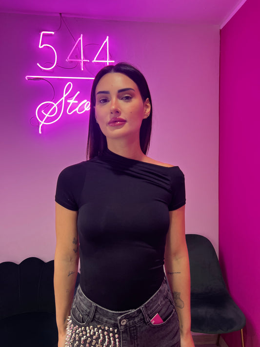 MAGLIA KIM NERA MANICA CORTA