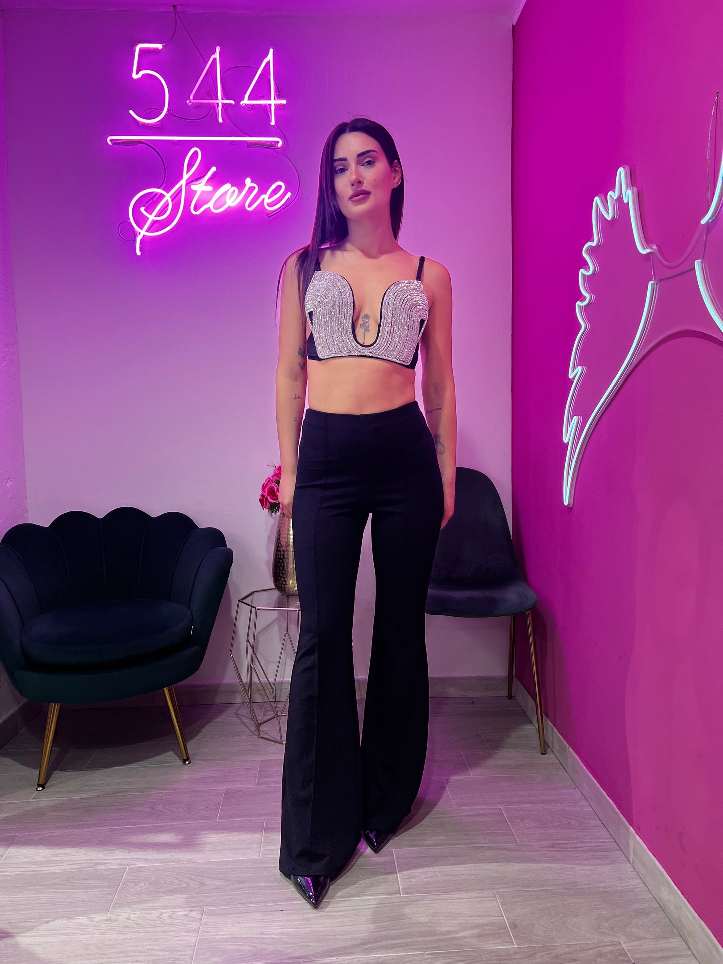 PANTALONE A ZAMPA NERO
