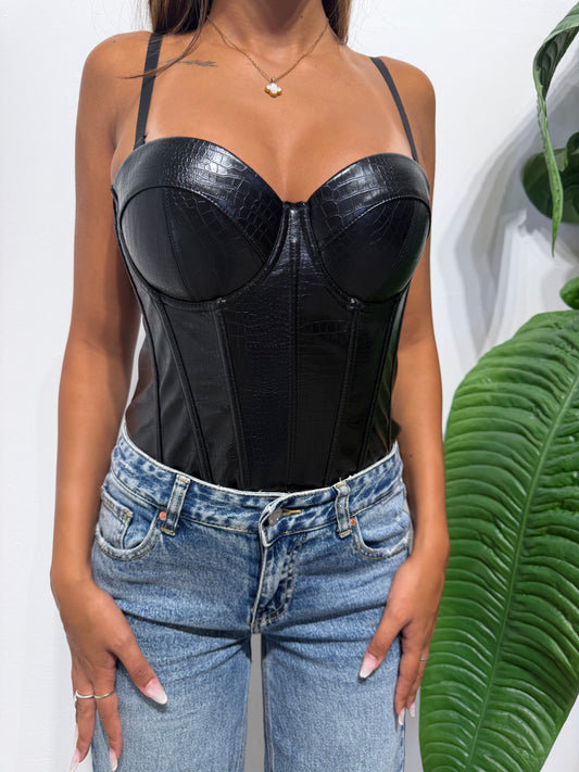 CORSETTO IN PELLE