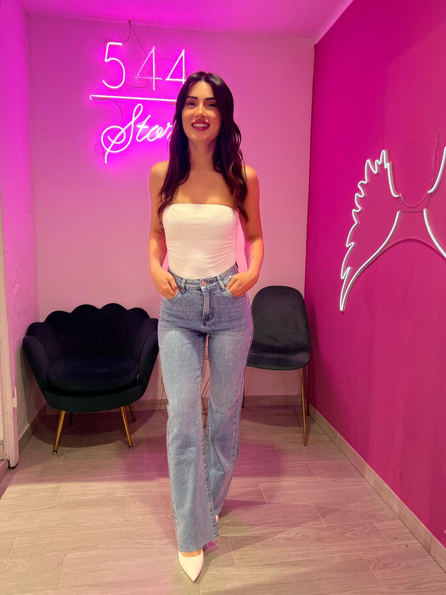 JEANS CON STRASS MISS